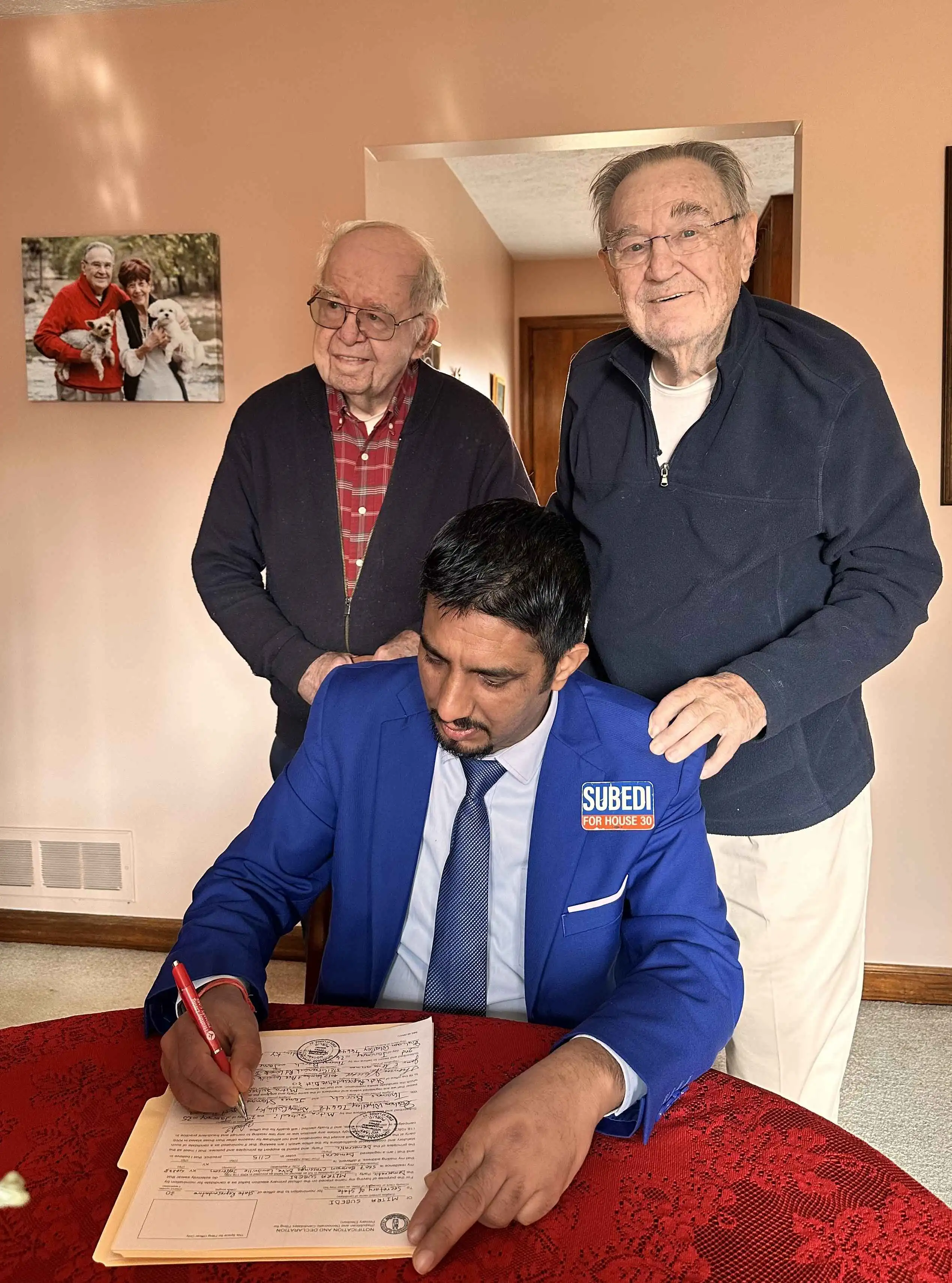 Mitra Subedi with Tom Burch