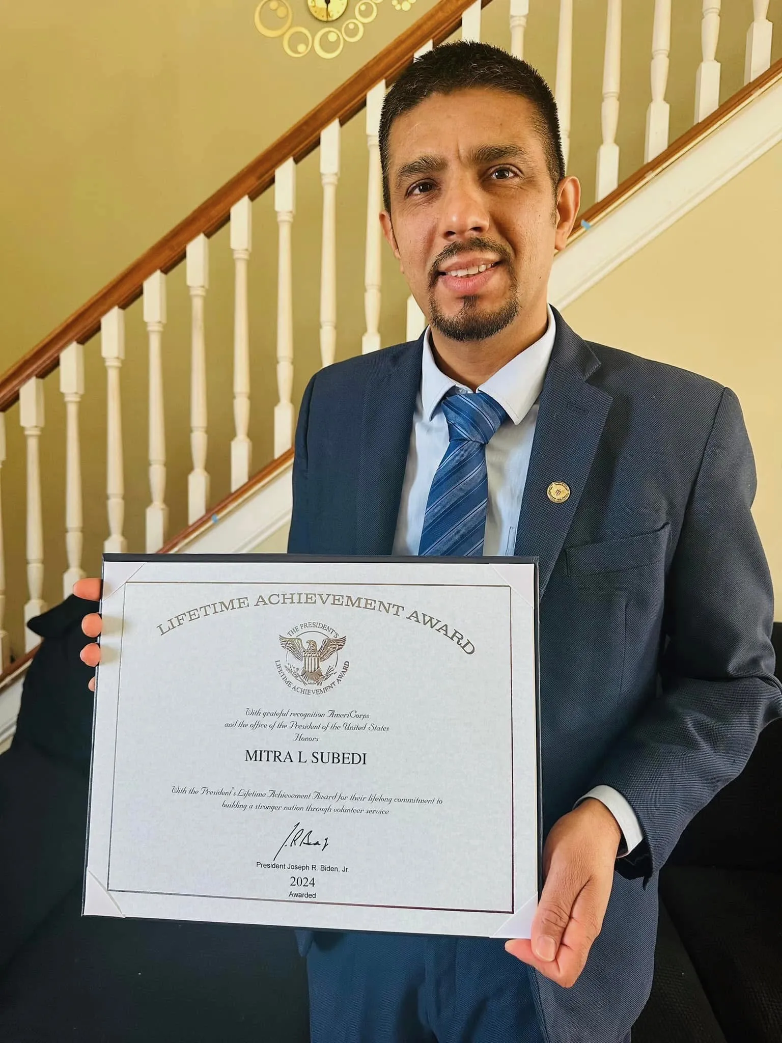 Mitra Subedi with Diploma
